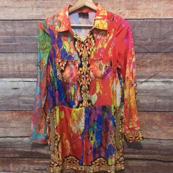 Mannish Vaid Romper Sz S B9 - Picture 1 of 4